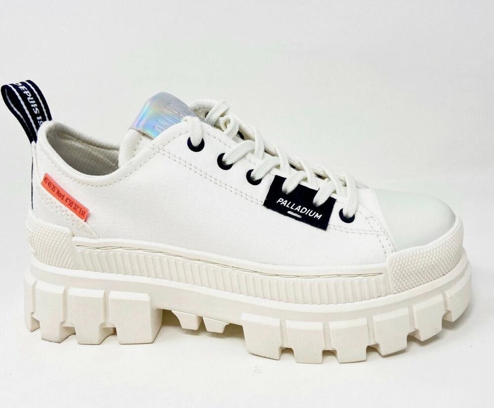 Palladium Womens 10 White Revolt LO TX Star Platform Chunky Sneakers NEW Casual